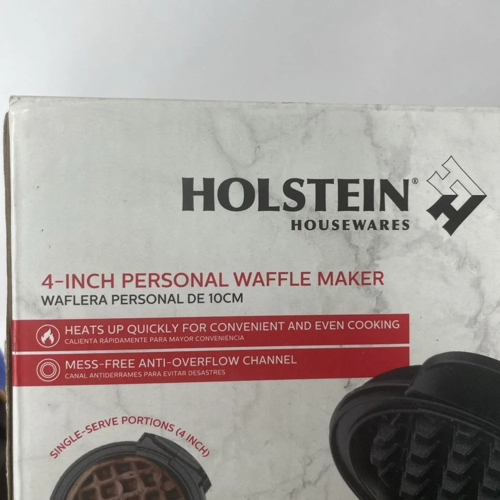 Holstein Housewares Personal Non-Stick Waffle‎ Maker 4